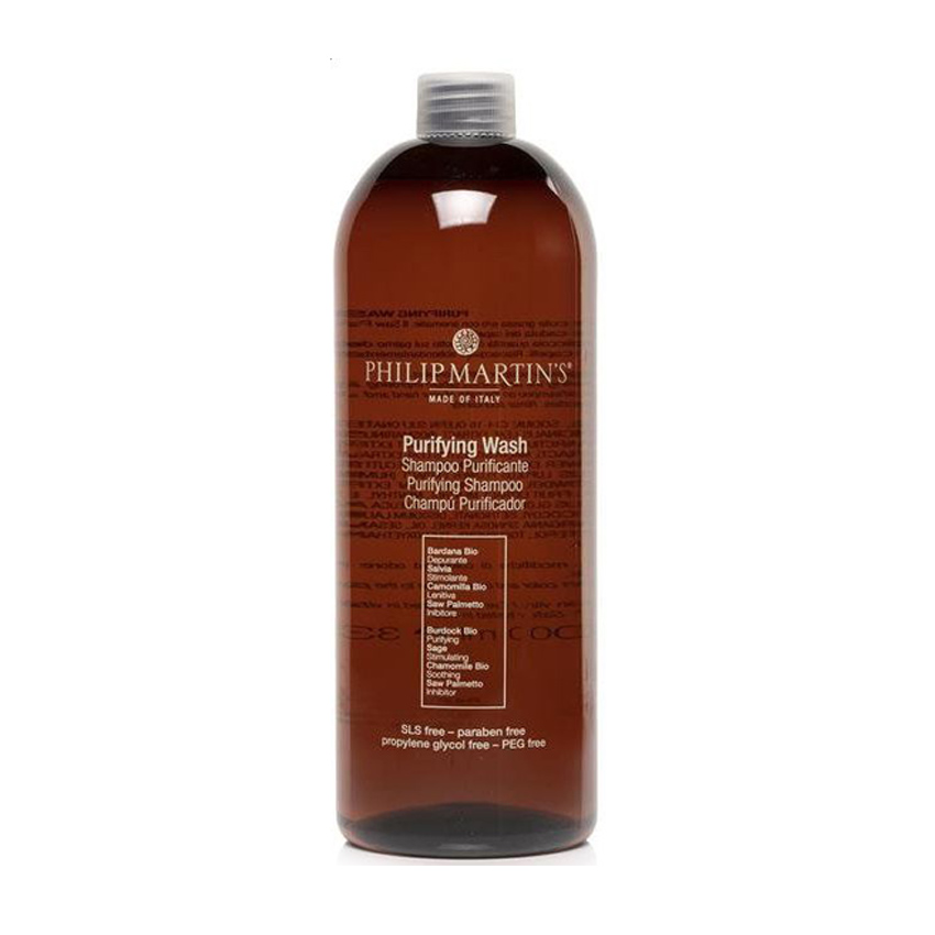 М'який очищувальний шампунь Philip Martin's Purifying Wash Shampoo для волосся схильного до випадання, 1 л